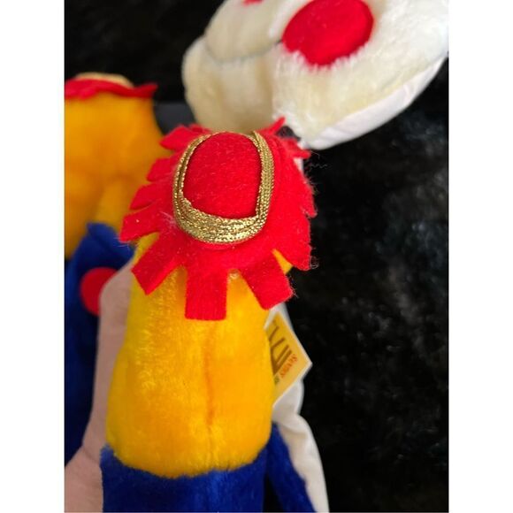 VINTAGE SANTA'S BEST PLUSH BLUE/YELLOW NUTCRACKER CHRISTMAS STOCKING - Picture 3 of 6